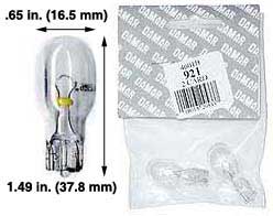 Incandescent Miniature T5 921  (Carded)