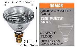 Tungsten Halogen(Quartz) Tungsten Halogen Bulbs Medium Par38 60PAR38QFL/33