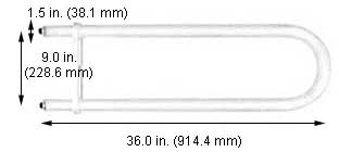 Fluorescent U-Bend Lamps U-Bend HO FTU9-72T12D/HO