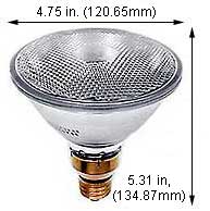 Tungsten Halogen(Quartz) Tungsten Halogen Bulbs Medium Par38 60PAR38Q/WFL/55