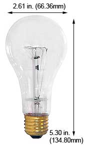 Incandescent Incandescent A21 150A21CLRS