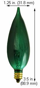 Incandescent Colored Chandelier 40CFF/GREEN