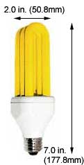 Fluorescent Compact Fluorescent DLS(SLS) Shape Medium Screw DLS/25/YELLOW 