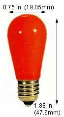 Incandescent Colored Sign Lamps 10S6/RED