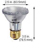 Tungsten Halogen(Quartz) Tungsten Halogen Bulbs Medium Par20 50PAR20QNSP/10/SS SAFE-SHIELD