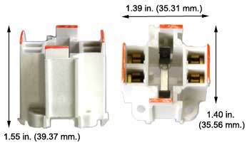 Sockets Compact Fluorescent Sockets 26W 4 PIN QUAD TWIN TUBE