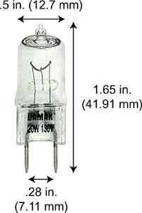 Tungsten Halogen(Quartz) Tungsten Halogen JCD JCD20/G8