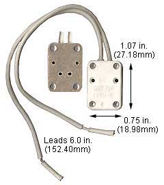 Tungsten Halogen(Quartz) Tungsten Halogen Sockets Quartz MR16s #80050 QUARTZ BIPIN SIDELEAD