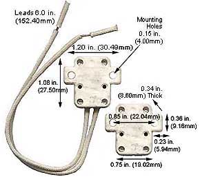 Tungsten Halogen(Quartz) Tungsten Halogen Sockets Quartz MR16s #80051 QUARTZ BIPIN SIDELEAD